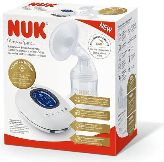 Actual product image NUK Nature Sense electric breast pump with battery and LCD display