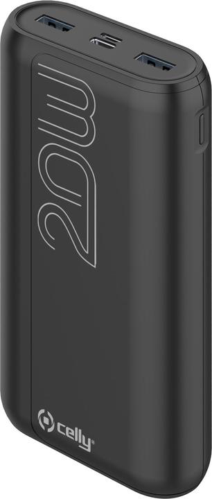 Celly PBPD20000EVOBK, 20000 mAh, Black (20000 mAh, 20 W)