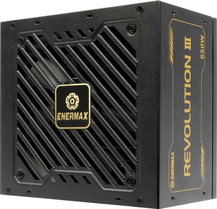 Actual product image Enermax Power Supply 650W Revolution3 80+ Gold Black FULLMOD (650 W)
