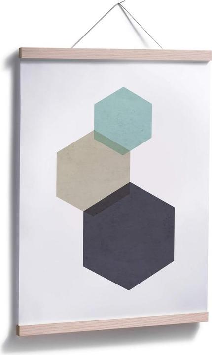 Produktbild Trenddeko Hexagons aqua (100 x 120 cm)