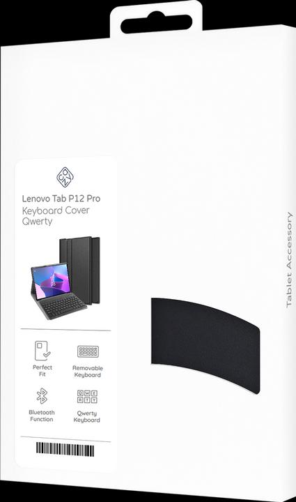 Actual product image Lenovo Tab P12 Pro hoes met toetsenbord - QWERTY Toetsenbord - Zwart (Eng. Int., Tab P12 Pro)
