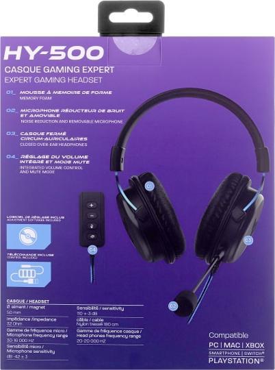 Actual product image T'nB Casque Micro Gamer Elyte HY-500 Expert (Noir/Bleu) (Cable)