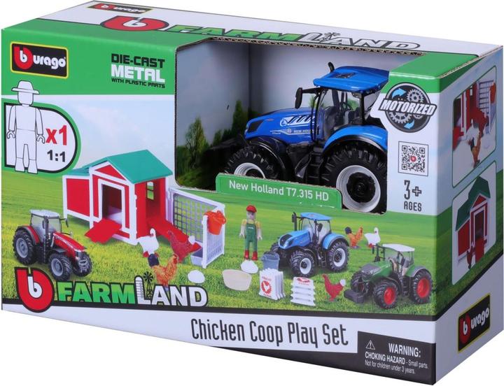 Produktbild Bburago Hühnerstall mit Traktor