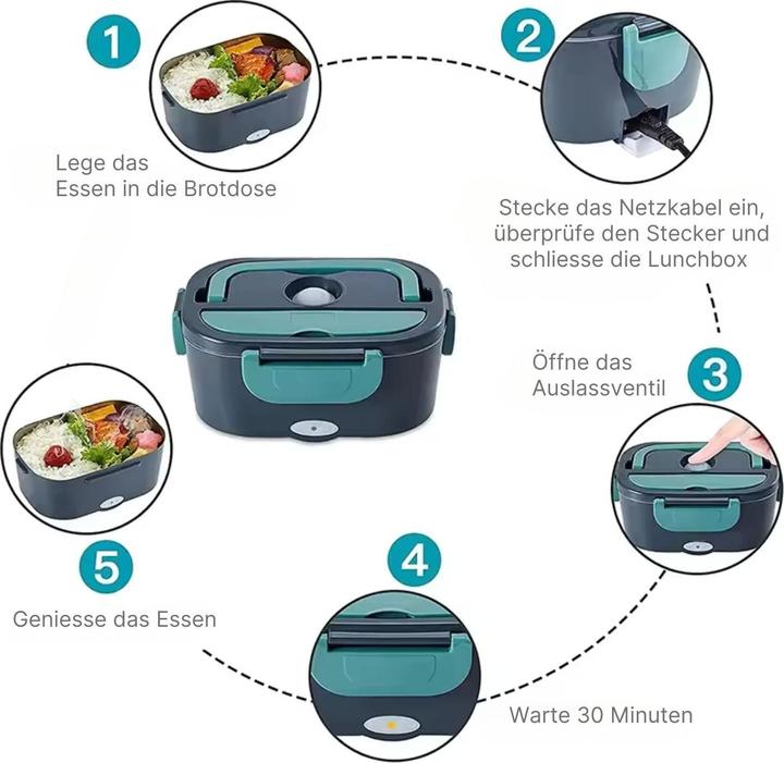 Immagine prodotto Hermex Scatola per il pranzo elettrica Scatola per il pranzo Contenitore termico riscaldato
