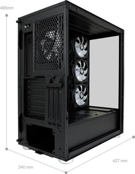 Produktbild LC-Power Gaming 808B - Skylla X (mATX, Mini-ITX, ATX)