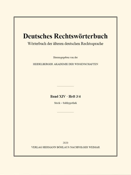 Actual product image Deutsches Rechtswörterbuch (German, Heidelberg Academy of Sciences and Humanities, 2021)