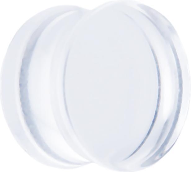 Star Piercing Flared Plug transparent (ohne Messing, Acryl)