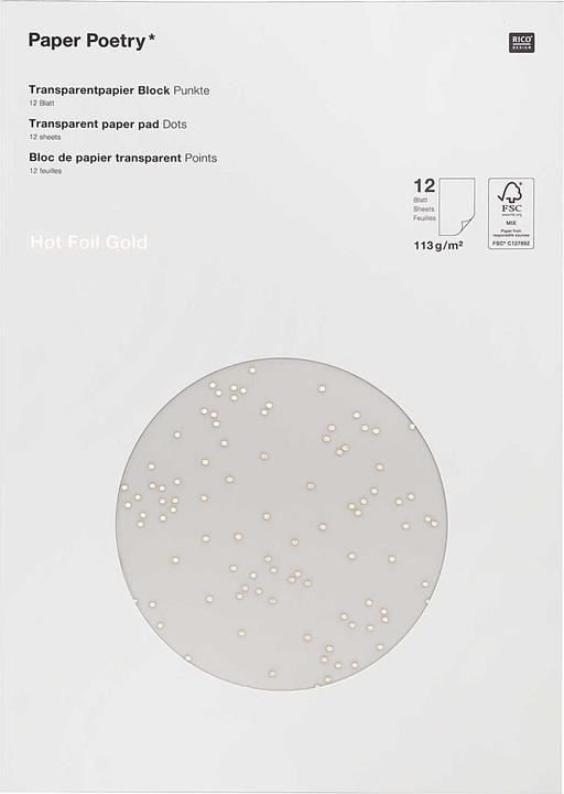 Produktbild Rico Design Transparentpapier "Punkte" (113 g/m², 1 x)