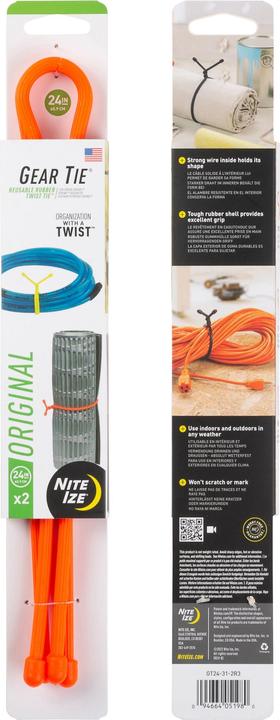 Nite Ize Gear Tie 24"/orange NEW (Plastic cable ties, 609.60 mm, 1 pcs.)