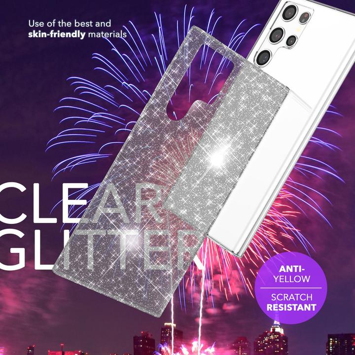 Produktbild Nalia Klare Glitzer Silikon Hülle (Samsung Galaxy S24 Ultra)