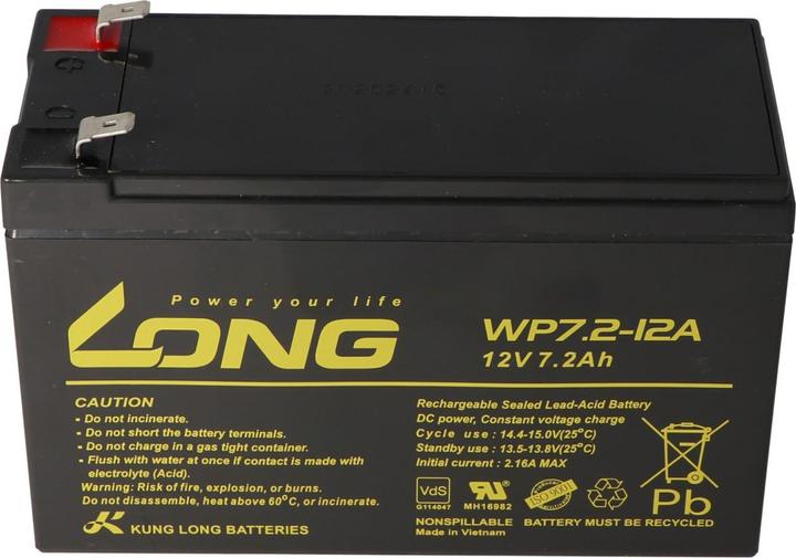 Produktbild Kung Long Akku WP7.2-12M, VDS G101163, Faston 6,3mm Steckkontakte (12 V, 7.20 Ah)