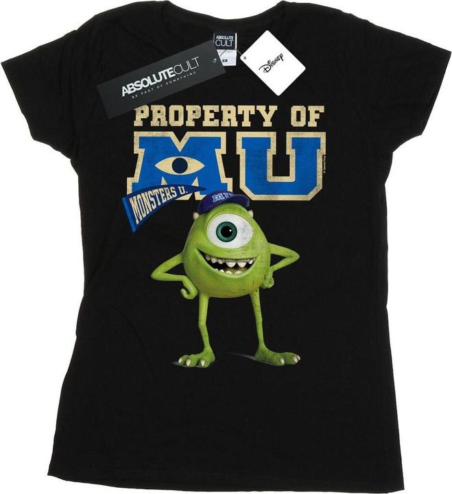 Actual product image Disney Womens/Ladies Monsters University Property Of MU Mike Cotton T-Shirt (S)