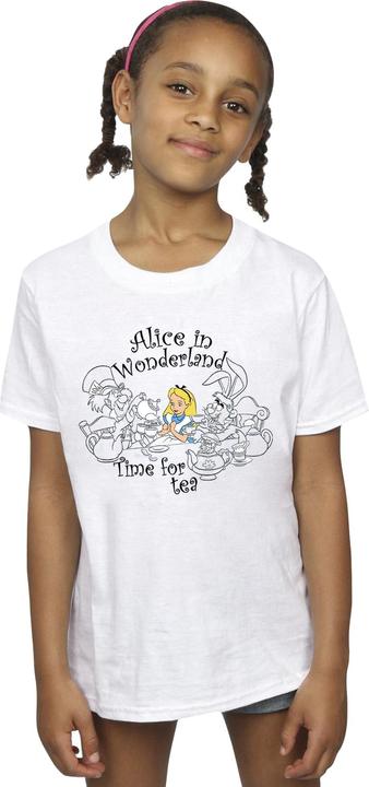 Produktbild Disney Mädchen Alice im Wunderland Zeit Tee TShirt aus Baumwolle (140, 146)