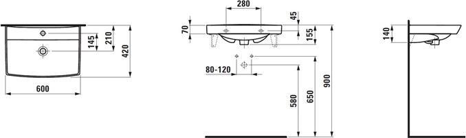 Image du produit Laufen Waschbecken (600 mm, 420 mm)