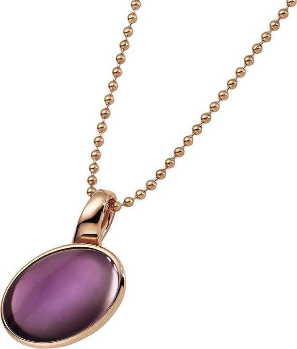 Immagine prodotto Xen Ciondolo placcato oro rosa con quarzo idrotermale viola 18x12 mm (Acciaio inossidabile)