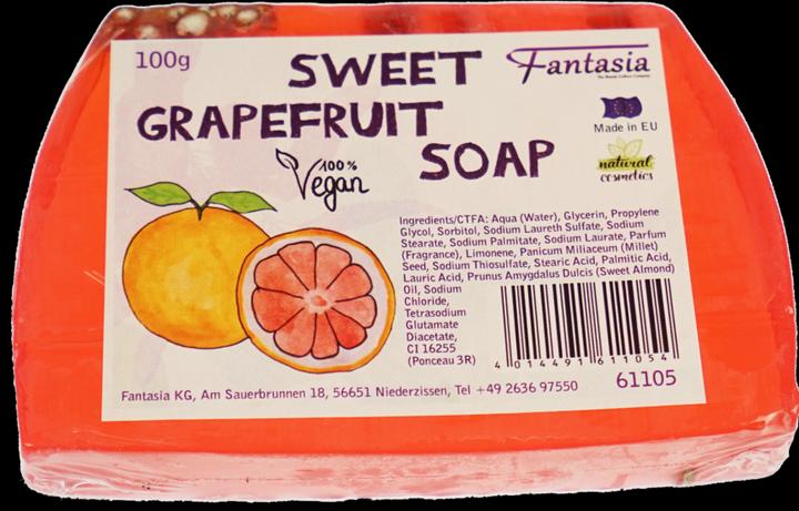 Sweet Grapefruit Soap 10 x 6,7 cm, 100 gr