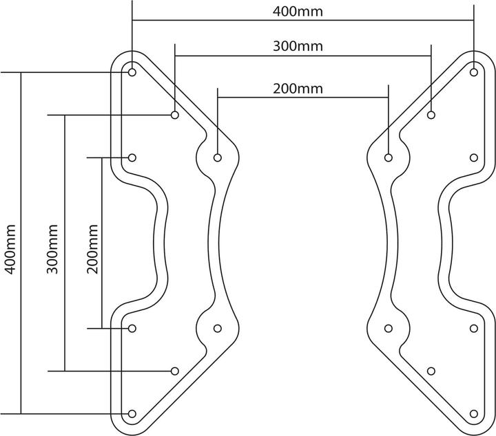 Valeurs nutritives et ingrédients Goobay Adaptateur Vesa (Platines de montage / d'adaption)