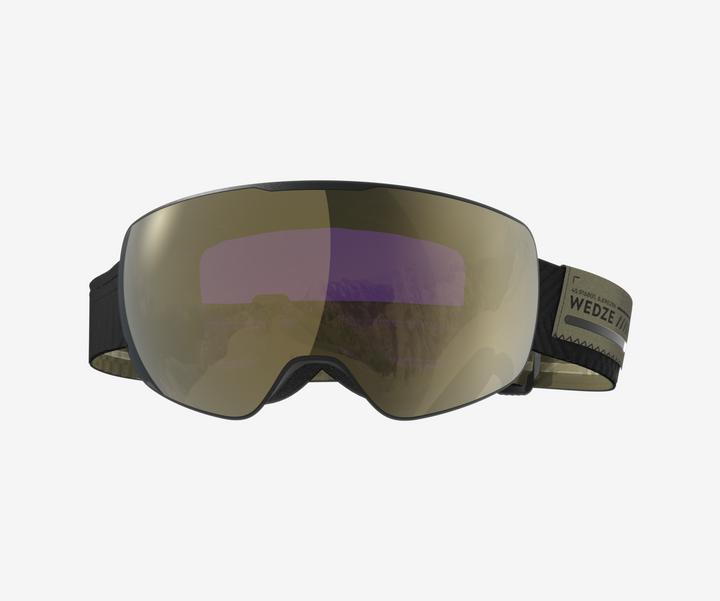 Actual product image Wedze Ski goggles snowboard goggles adults/children fair weather - G900 S HD khaki
