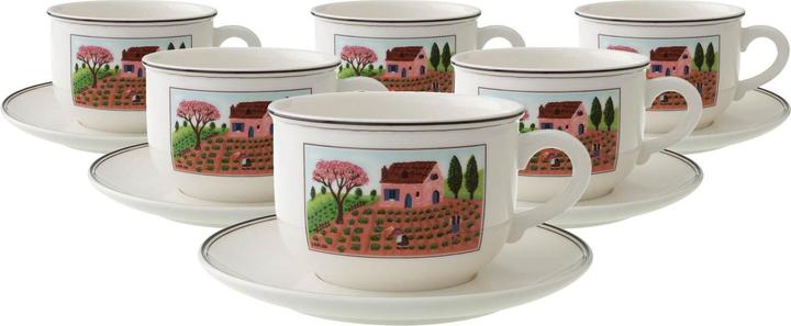 Actual product image Villeroy & Boch Design Naif Cappuccinotassen mit Untertassen (330 ml, 6 x)