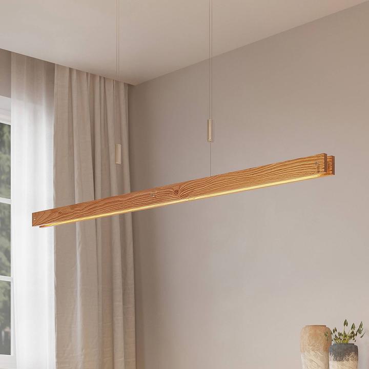 Actual product image Lindby Alimara LED pendant light L138 Wood (1165 lm)