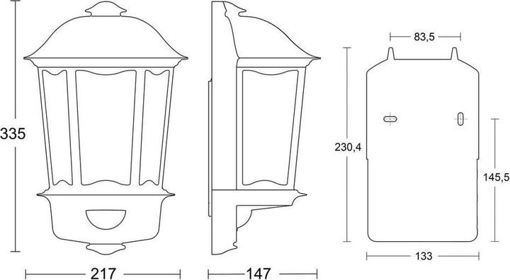 Produktbild Steinel Aussenwandleuchte mit Bewegung (E27, IP44)