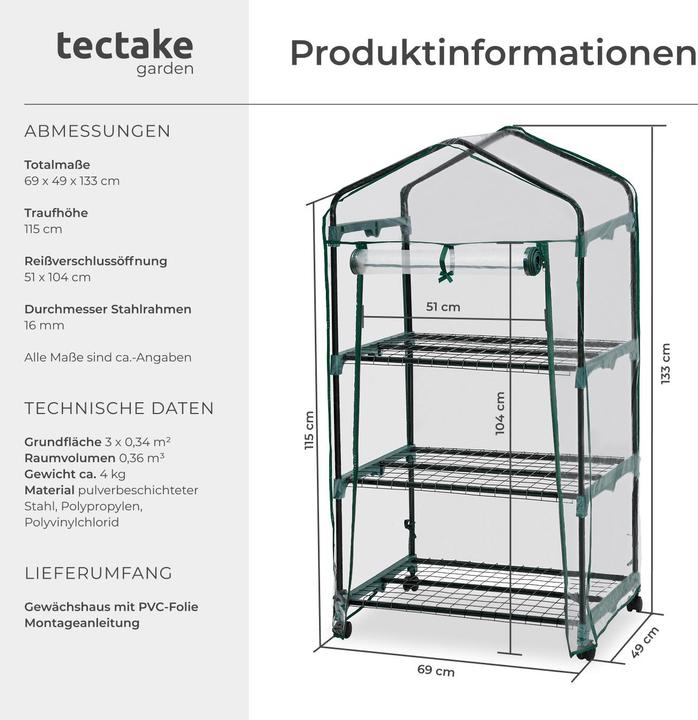 Actual product image tectake Greenhouse