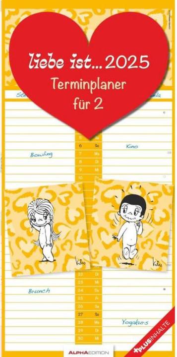 Produktbild Alpha Edition liebe ist... Terminplaner für 2 2025 Familienplaner, 22x45cm, Kalender mit 2 (22 x 45 cm, Chinesisch)
