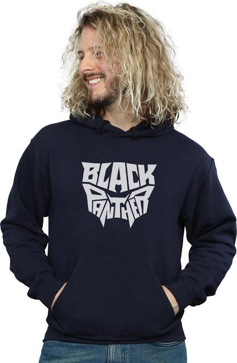 Actual product image Mens Black Panther Worded Emblem Hoodie (L)