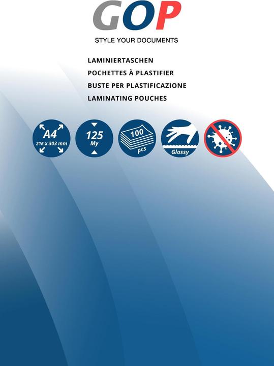 Actual product image GOP Laminating films antibacterial (A4, 100 Piece, 125 µm)