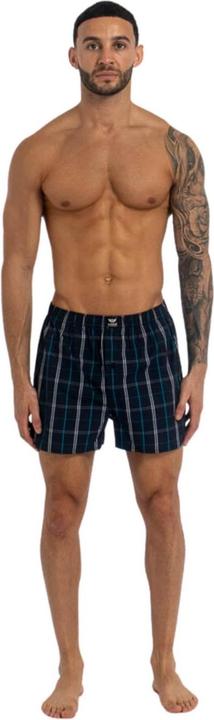 Actual product image Kandor Mens Hexster Checked Woven Boxer Shorts (Pack of 6) (XL)