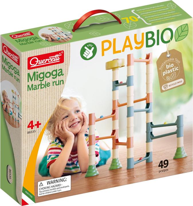 Produktbild Quercetti PlayBio Migoga Run Kugelbahn aus Biokunststoff (49 Teile)