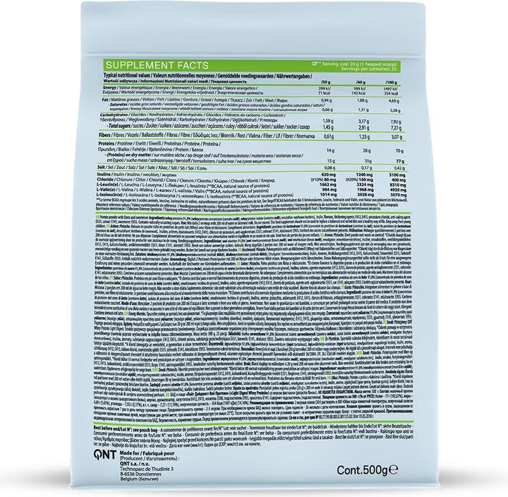 Nutritional values and ingredients QNT Light (Pistachio, 1 pcs., 500 g)