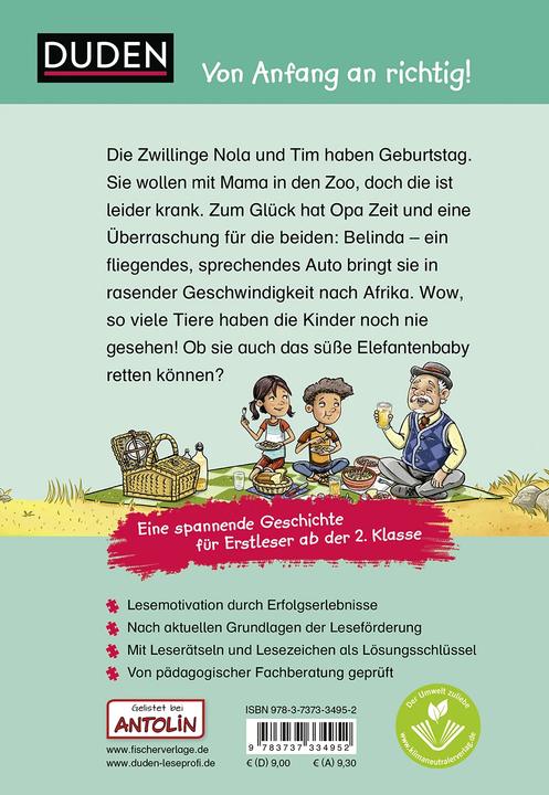 Actual product image Duden Leseprofi – Das fantastische Geburtstagsauto, 2. Klasse (German, Susanne Rauchhaus, Reto Klindt, 2022)