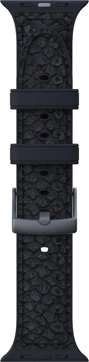 Actual product image Njord Vindur Watch Strap for Apple Watch 44/45mm (45 mm, Vegan Leather, Stainless steel fastener, Salmon leather)