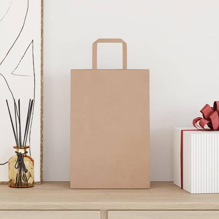 Image du produit VidaXL Sacs en papier kraft 50 pcs. avec anse Marron 21x11x31 cm Sac en papier (Pochette cadeau, 50 x)