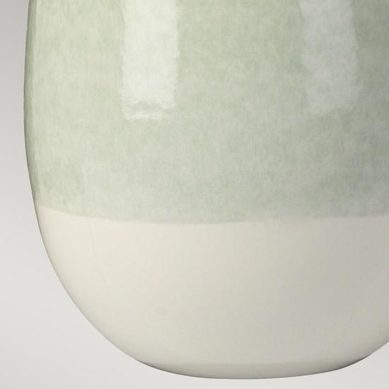 Immagine prodotto Elstead Lighting Lampada da tavolo Chelsfield E27 verde pallido e bianco Bianco, Made in UK (E27)