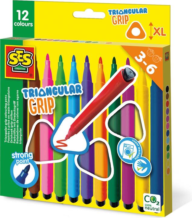 Image du produit Ses Marqueur Triangle Grip (Multicolore, 12 x)