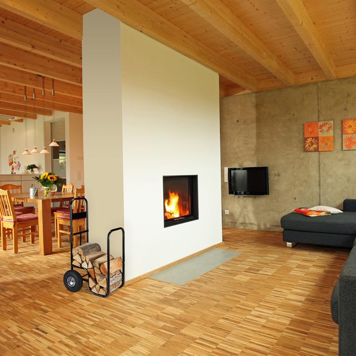 Actual product image Relaxdays firewood trolley (52 x 59 x 108.5 cm)