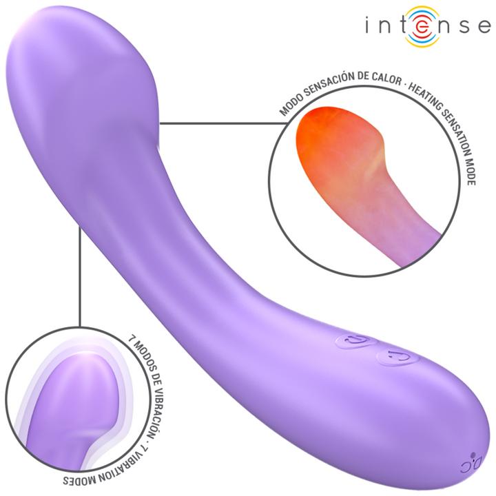 Actual product image Intense Becky Vibrator 19 cm Heatable 7 Vibrations Purple