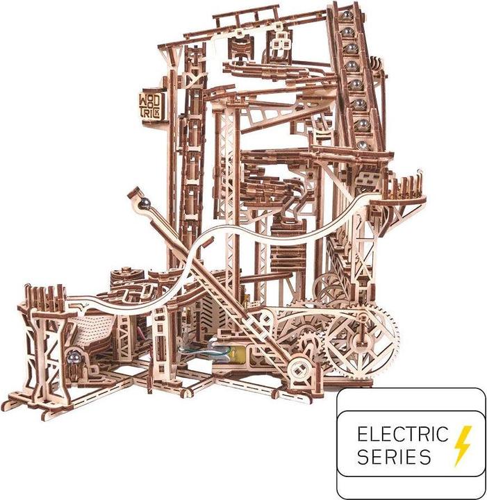 Wood Trick Piste de billes en spirale - Kit de construction en bois 3D