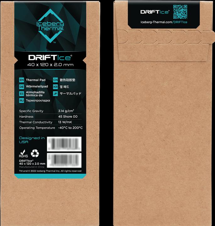 Actual product image Iceberg Thermal DRIFTIce Thermal Pad. (1 mm, 13 W/m K)