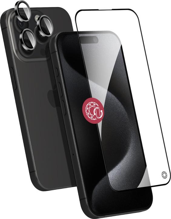 Produktbild Bigben Connected Schutzfolie für iPhone 15 Pro Verreganischer + Kameragläser (1 Stück, Apple iPhone 15 Pro)