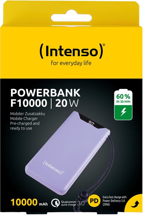 Produktbild Intenso Powerbank F10000 10000 mAh Purple (10000 mAh, 20 W, 20 Wh)