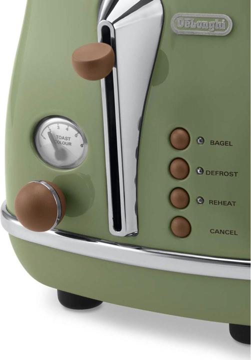Produktbild De'Longhi Broodrooster Icona Vintage CTOV 2103.GR - Groen