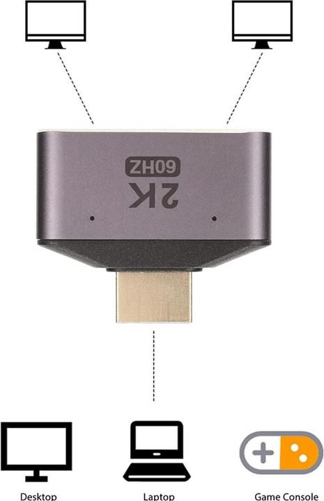 Image du produit PowerGuard Splitter HDMI 2 en 1 2K 60 Hz 8 Gbps