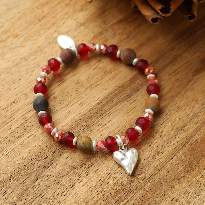 Image du produit Andreani Bracelet avec pierre de lave véritable (8 cm, Pierres, Métal)