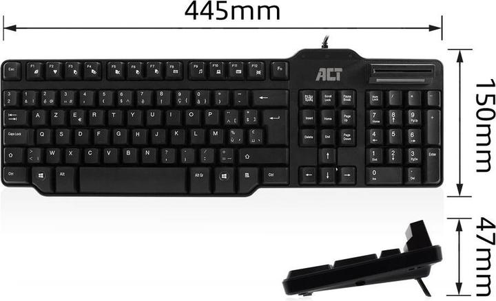 Produktbild Wired Keyboard with smart card reader (Azerty/BE layout) (BE, Kabelgebunden)