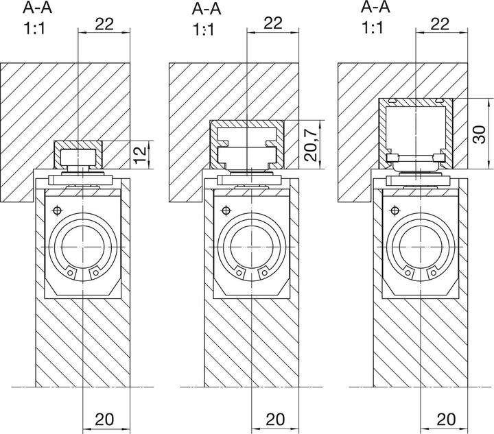 Produktbild Geze Türschliesser integriert BOXER 2V, EN 2-4, Standard, silberfärbig (Indoor)