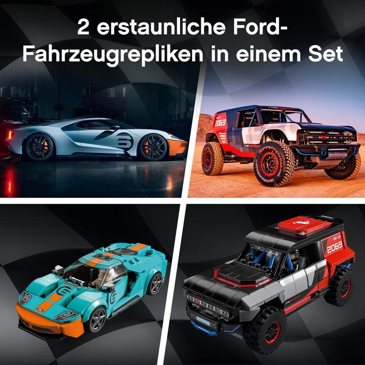 Produktbild LEGO Ford GT Heritage Edition und Bronco R (76905, LEGO Speed Champions)