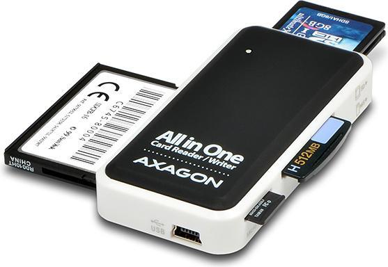 Produktbild Axagon CRE-X1 - CF - CF Typ II - MMC - MMC Mobile - MMCmicro - MS Duo - MS PRO - Speich (USB 2.0)